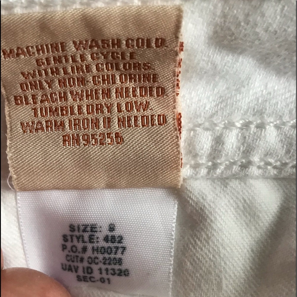 Hippie brand , size 9 authentic white womens  jeans long flare leg - Picture 10 of 16